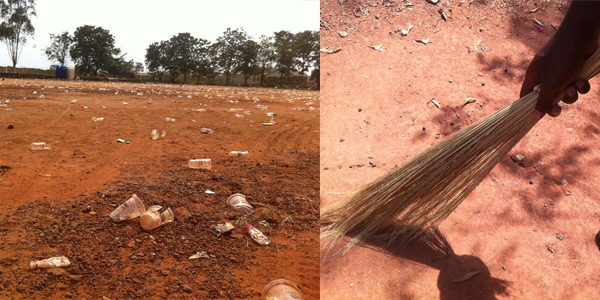 Oasis of cleanliness amongst the litter