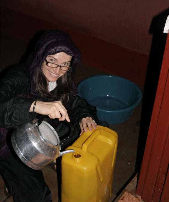 Collecting water in the middle of the wet season... no water coming out of the taps, no water in toilet, and no water left in the tank (guttering not finished yet)... TIA!